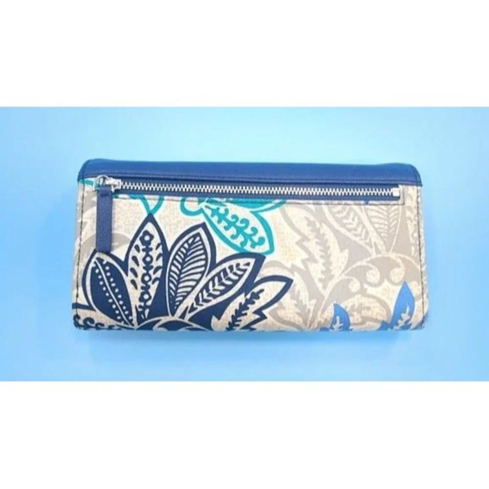 Vera Bradley Santiago Hensley Bag with Snap Close Accordion Wallet Floral